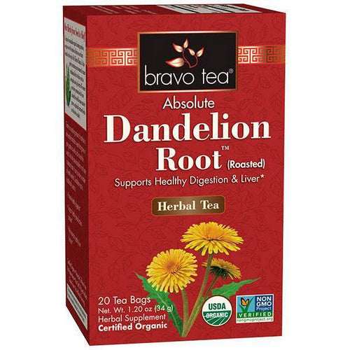 Absolute Dandelion Root Roasted Herbal Tea 20 Bags by Bravo Tea