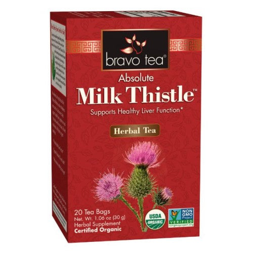 Organic Milk Thistle Tea 20 Bags by Bravo Tea & Herbs