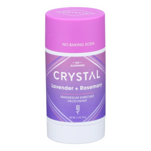 Magnesium Enriched Deodorant Stick Lavender Plus Rosemary 2.5 Oz by Crystal