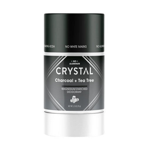 Magnesium Enriched Deodorant Stick Charcoal And Tea Tree 2.5 Oz by Crystal