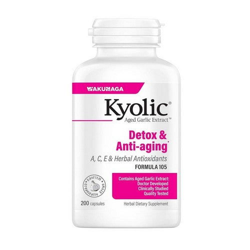 Aged Garlic Extrac Detox And Anti-Aging Formula 105 200 Capsules by Kyolic