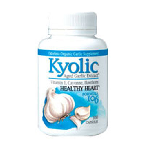 KYOLIC Aged Garlic Extract Vitamin E, Hawthorn,Cayenne, Formula 106 200 Caps by Kyolic