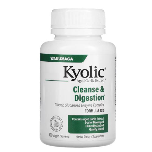 Aged Garlic Extract Cleanse And Digestion Formula 102 100 Veg Caps by Kyolic