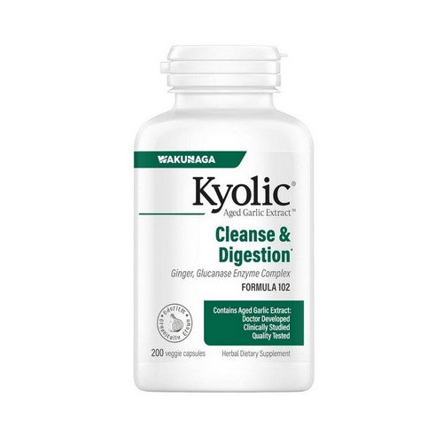 Aged Garlic Extract Cleanse And Digestion Formula 102 200 Veg caps by Kyolic