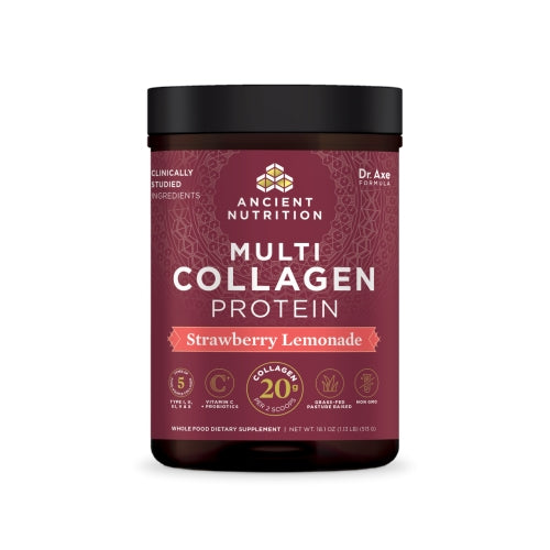 Multi Collagen Protein Powder Strawberry Lemonade 18.9 Oz by Ancient Nutrition