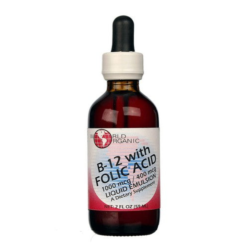 B-12 with Folic Acid 2 Oz by World Organics