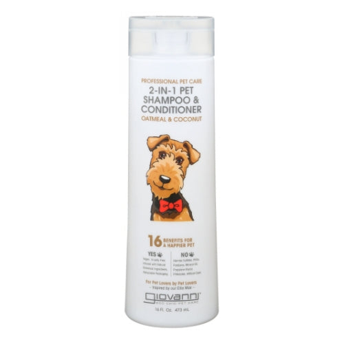Pet Shampoo & Conditioner Oatmeal & Coconut 16 Oz by Giovanni Cosmetics
