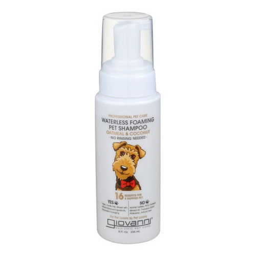 Pet Foam Shampoo Oatmeal & Coconut 8 Oz by Giovanni Cosmetics