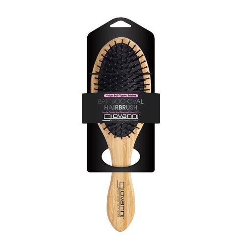 Bamboo Hair Brush Oval Nylon 1 Count by Giovanni Cosmetics