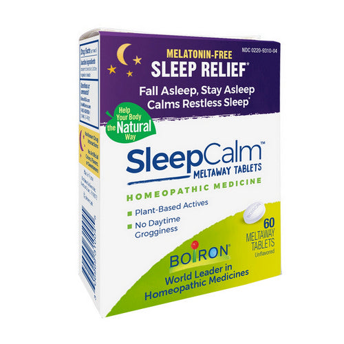 SleepCalm Tablets Sleep Relief Fall Asleep Stay Asleep Calms Restless Sleep Unflavored 60 Tabs by Boiron