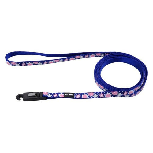 Reflective Leash - Flowers with Dots 6'L x 3/8"W by Li'l Pals