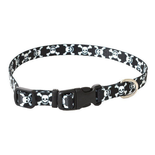 Pet Attire Styles Skulls Adjustable Dog Collar 8"-12" Long x 3/8" Wide by Coastal Pet