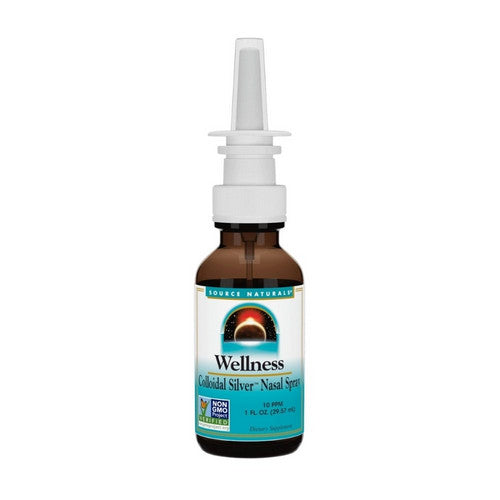 Wellness Colloidal Silver Nasal Spray 10 Ppm 1 Fl Oz by Source Naturals