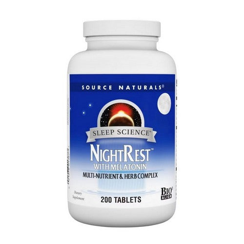 Sleep Science Nightrest With Melatonin 200 Tabs by Source Naturals