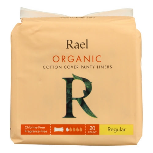 Organic Cotton Cover Panty Liners Regular 20 Count by Rael