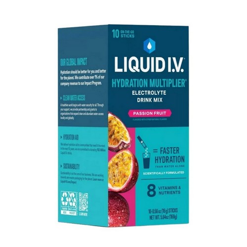 Hydration Multiplier Electrolyte Drink Mix Passion Fruit 5.65 Oz by Liquid I.V