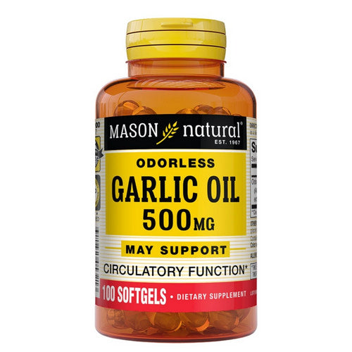 Garlic Oil Odorless 100 Soft Gels by Mason