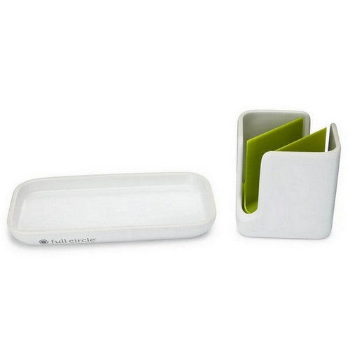Ceramic Sink Caddy White I Count by Full Circle Home