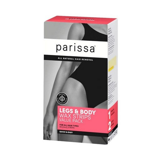 Easy Legs And Body Wax Strips Value Pack 48 Count by Parissa