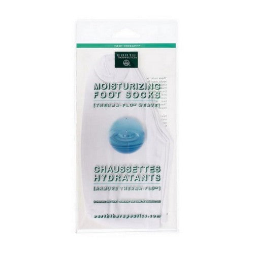 Moisturizing Foot Socks with White Print 1 Pair by Earth Therapeutics