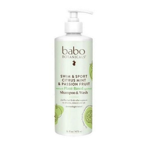 Swim & Sport Citrus Mint Baby Shampoo & Wash 16 Oz by Babo Botanicals