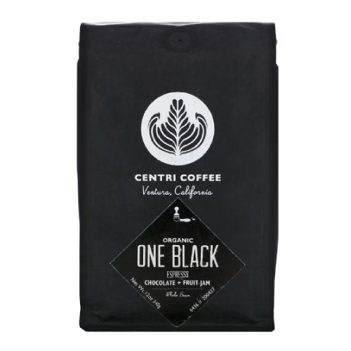 Organic One Black Espresso Whole Bean Coffee 12 Oz by Centri Coffee