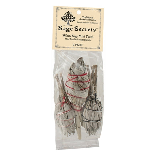White Sage Torch Mini 3 Packets by Sage Secrets