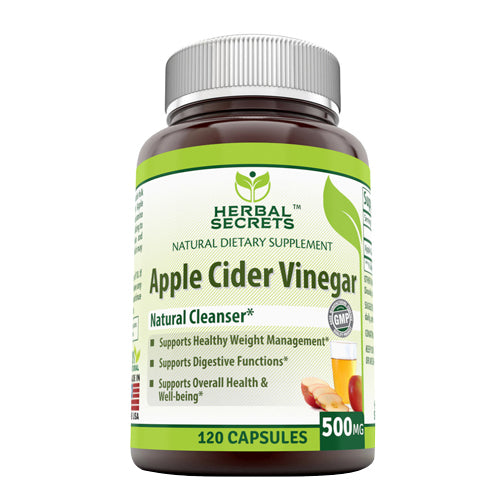 Herbal Secrets Apple Cider Vinegar 120 VegCaps by Amazing Nutrition