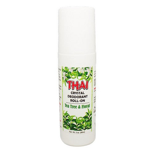 Thai Deodorant Roll On Tea Tree Floral 3 Oz by Thai Deodorant Stone