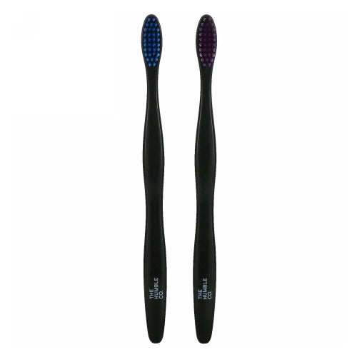 Plant Based Toothbrush Sensitive Blue & Purple 2 Count by The Humble Co