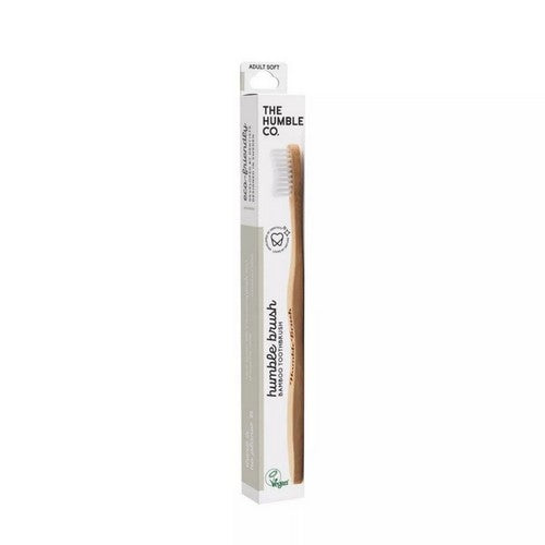 Bamboo Toothbrush White 1 Count by The Humble Co