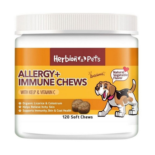 Allergy + Immune Dog Chews 120 Count by Herbion Naturals