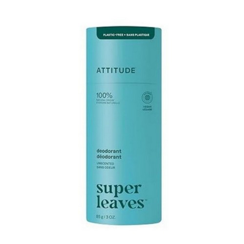 Super Leaves Deodorant Plastic Free Unscented 3 Oz by Attitude