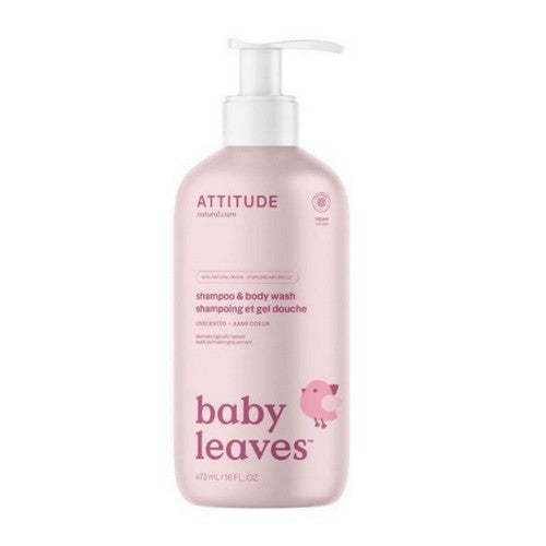 Baby Leaves 2-in-1 Shampoo Fragance-Free 16 Oz by Attitude