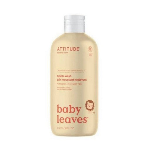 Baby Leaves Bubble Wash Pear Nectar 16 Oz by Attitude