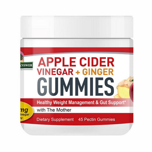 Apple Cider Vinegar + Ginger Gummies With The Mother 45 Gummies by Nature's Answer