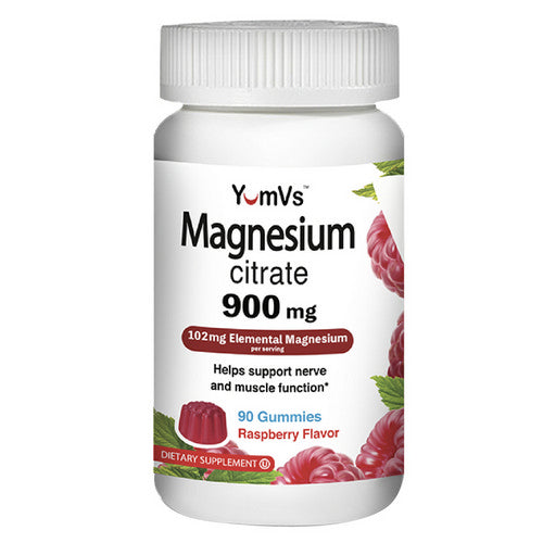 Magnesium Citrate Raspberry 90 Gummies by Yum-V's