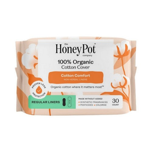 Organic Top Sheet Everyday Non Herbal Pantiliners 30 Count by The Honey Pot