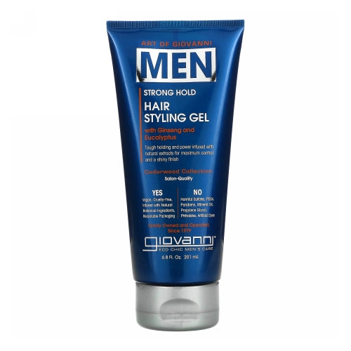 Hair Gel Style Mens Cedarwood 6.8 Oz by Giovanni Cosmetics