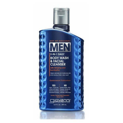 2 In 1 Face & Body Wash Cedarwood 16.9 Oz by Giovanni Cosmetics