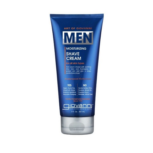 Men Moisturizing Shave Cream Cedarwood Collection 7 Oz by Giovanni Cosmetics