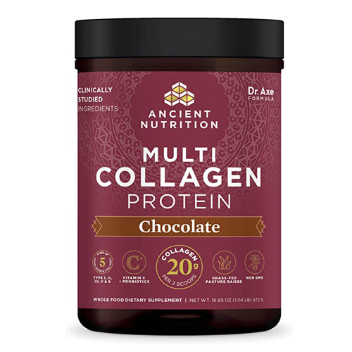 Multi Collagen Chocolate Protein 16.65 Oz by Ancient Nutrition