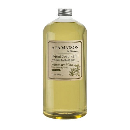 Liquid Soap Refill Hands And Body Rosemary Mint 33.8 Oz by A La Maison