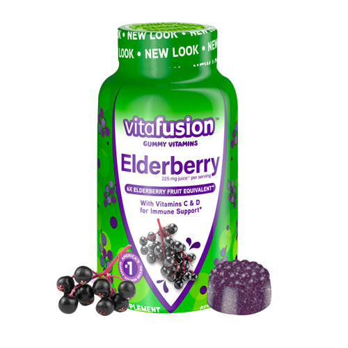 Elderberry Gummy Natural Berry 90 Count by Vitafusion