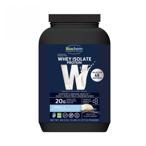 100% Whey Protein Isolate Vanilla Flavor 48.5 Oz by Country Life
