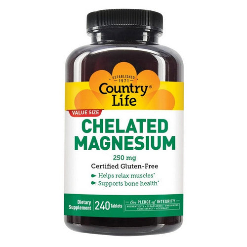 Chelated Magnesium 240 Tabs by Country Life