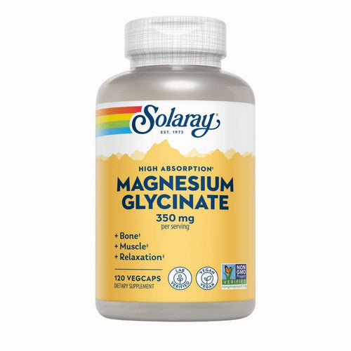 High Absorption Magnesium Glycinate 120 Veg Caps by Solaray