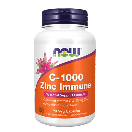 C-1000 Zinc Immune 90 Veg Caps by Now Foods