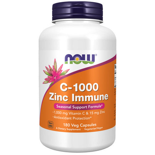 C-1000 Zinc Immune 180 Veg Caps by Now Foods
