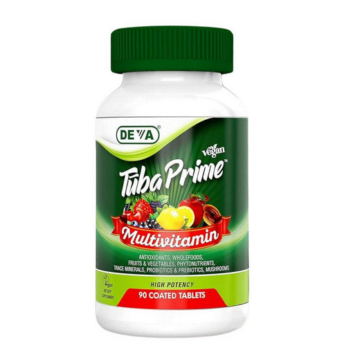 Tuba Prime Vegan Multivitamin Iron Free 90 Coated Tabs by Deva Vegan Vitamins
